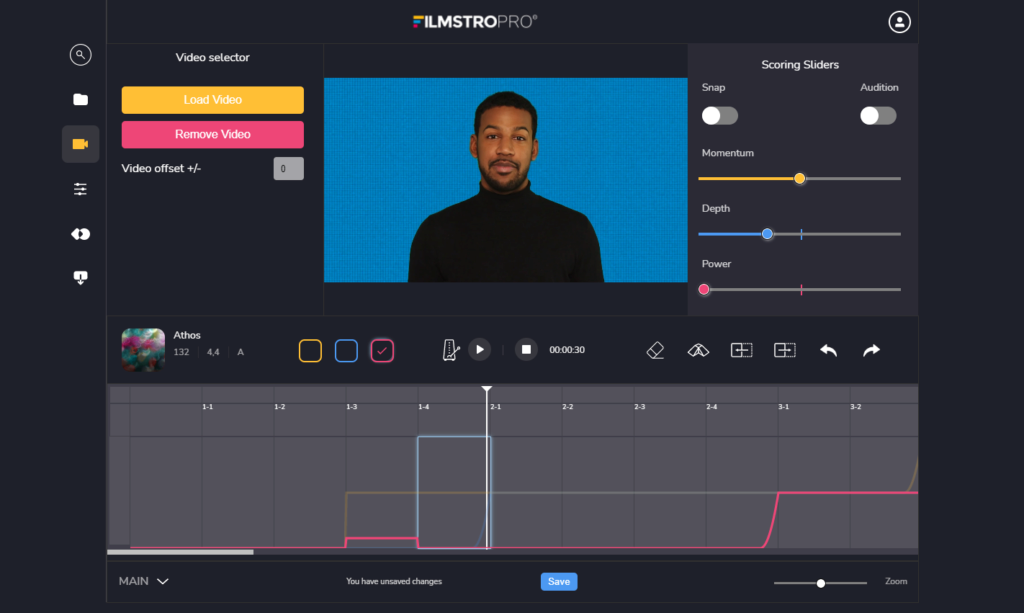 Filmstro  sliders momentum depth power