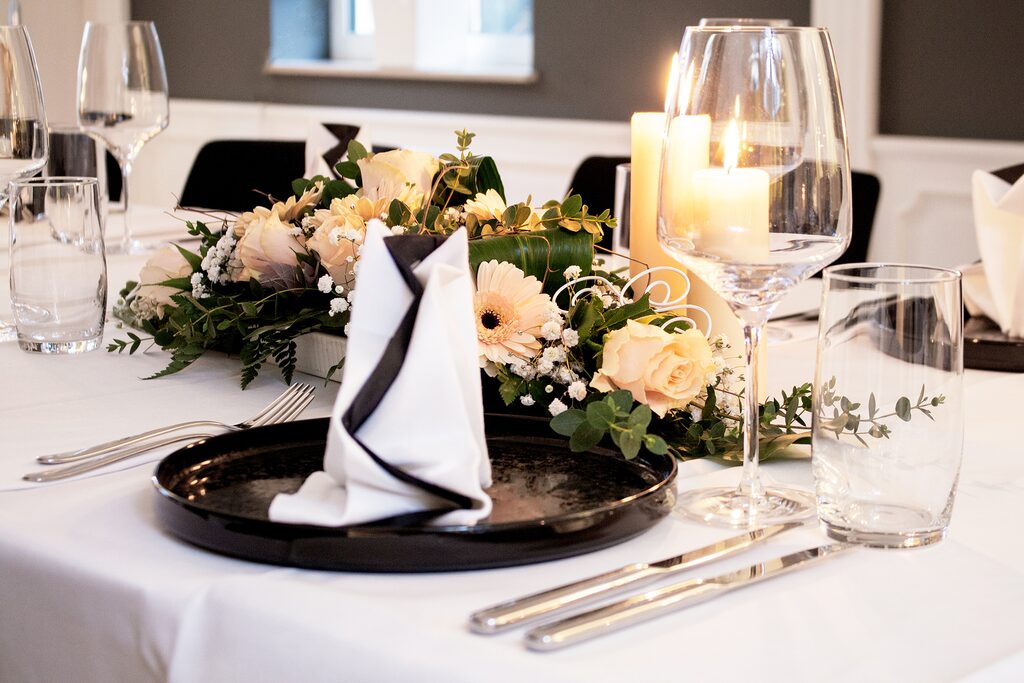 Table with festive tableware