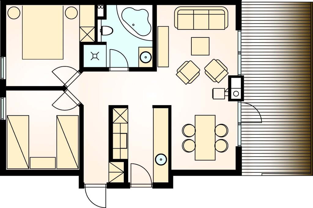 Grundriss Ferienhaus Mön