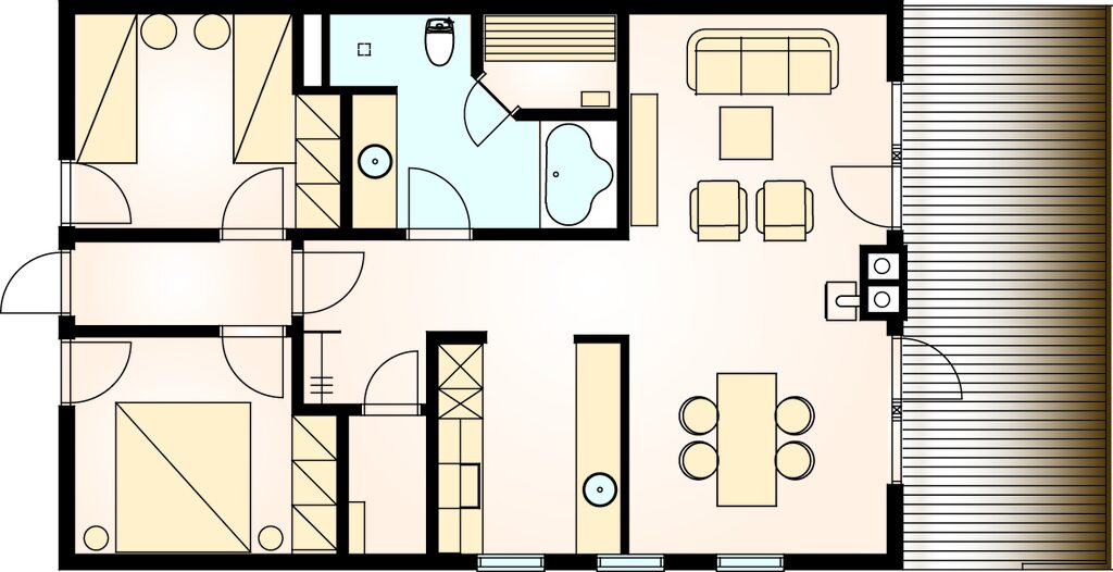 Grundriss vom Ferienhaus Alsen