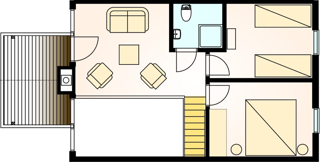 Grundriss vom Ferienhaus Fünen OG