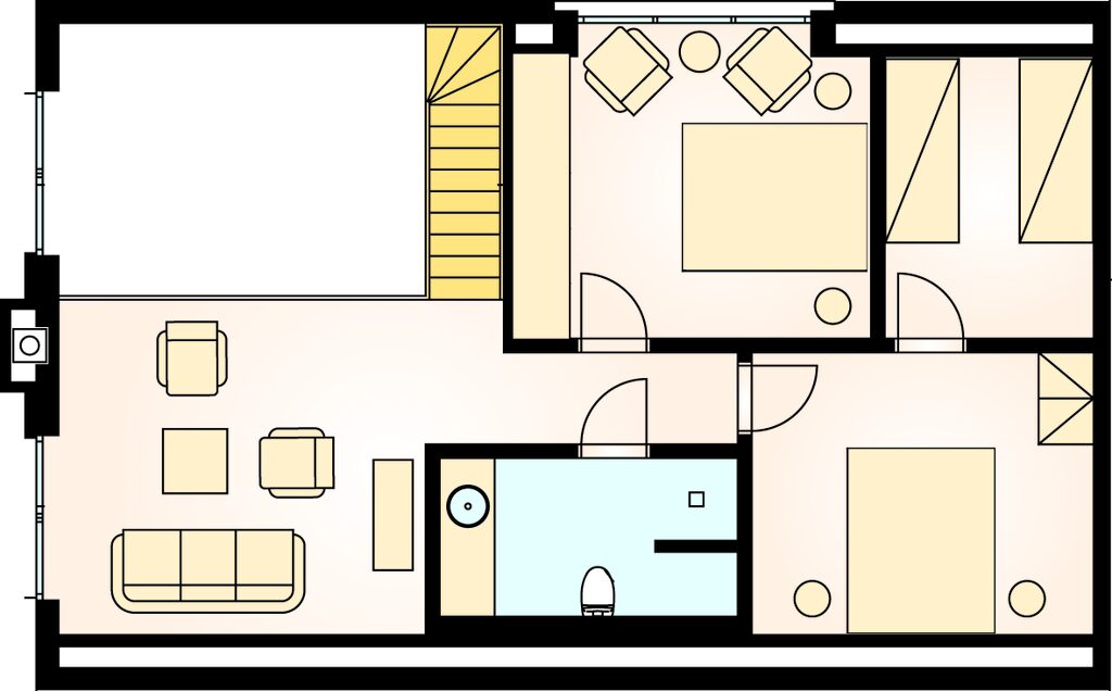 Grundriss vom Ferienhaus Römso OG
