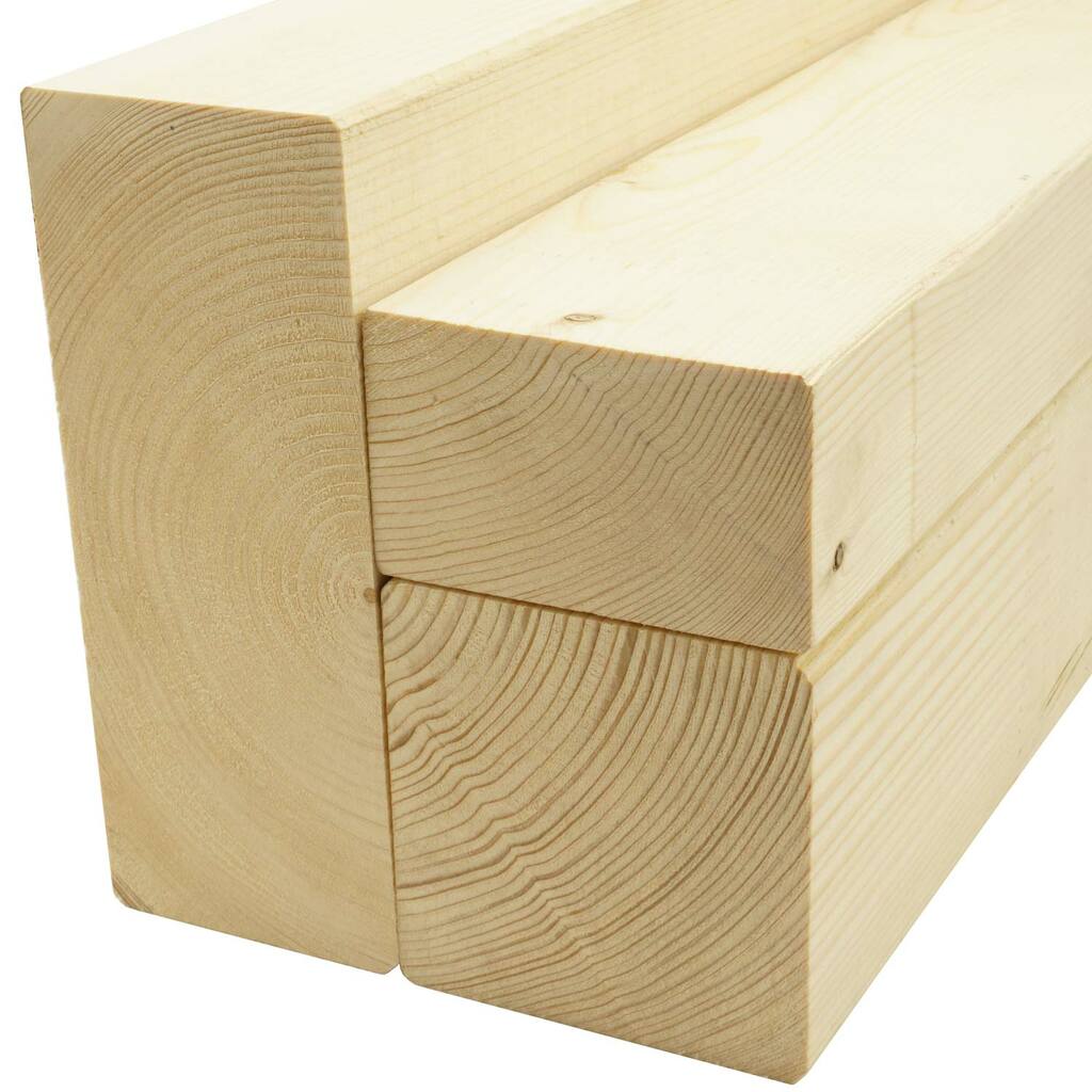 Drei Querschnitte Konstruktionsvollholz