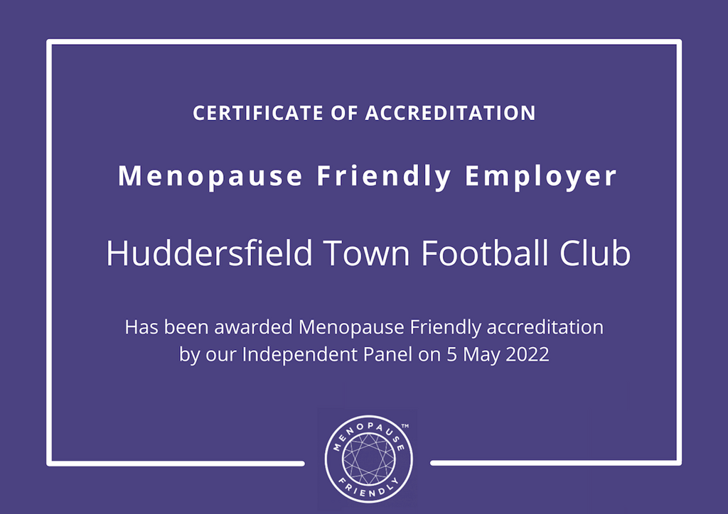 Menopause friendly employer certifcation