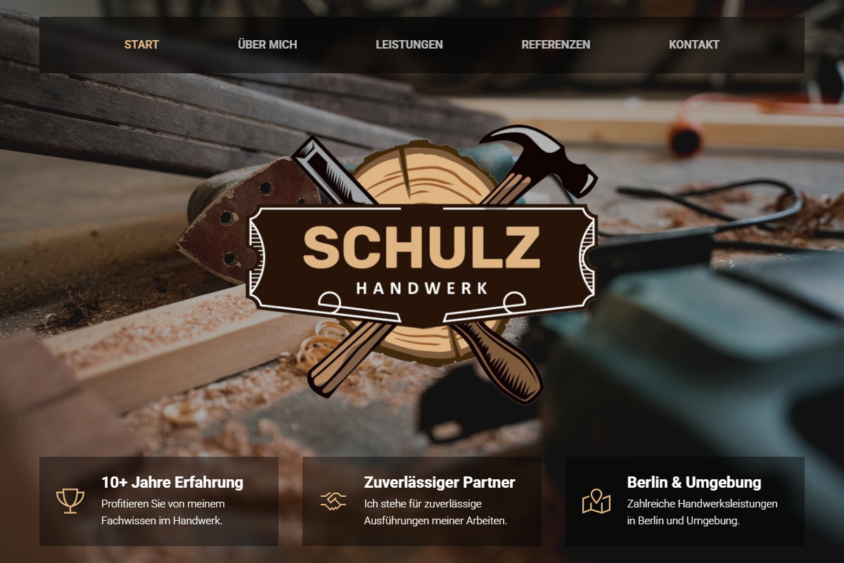 Handwerker Website Referenz