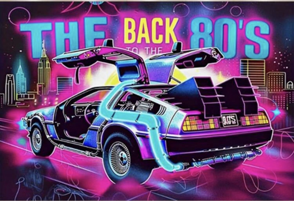 Neon Time Machine backdrop