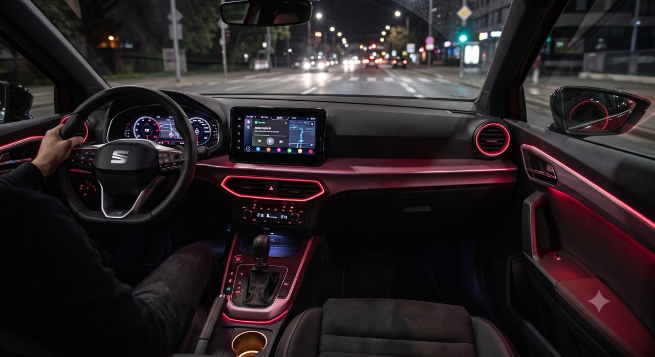 Seat Ibiza mit Ambientebeleuchtung