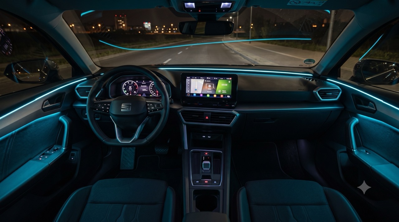 Seat Leon mit Ambientebeleuchtung