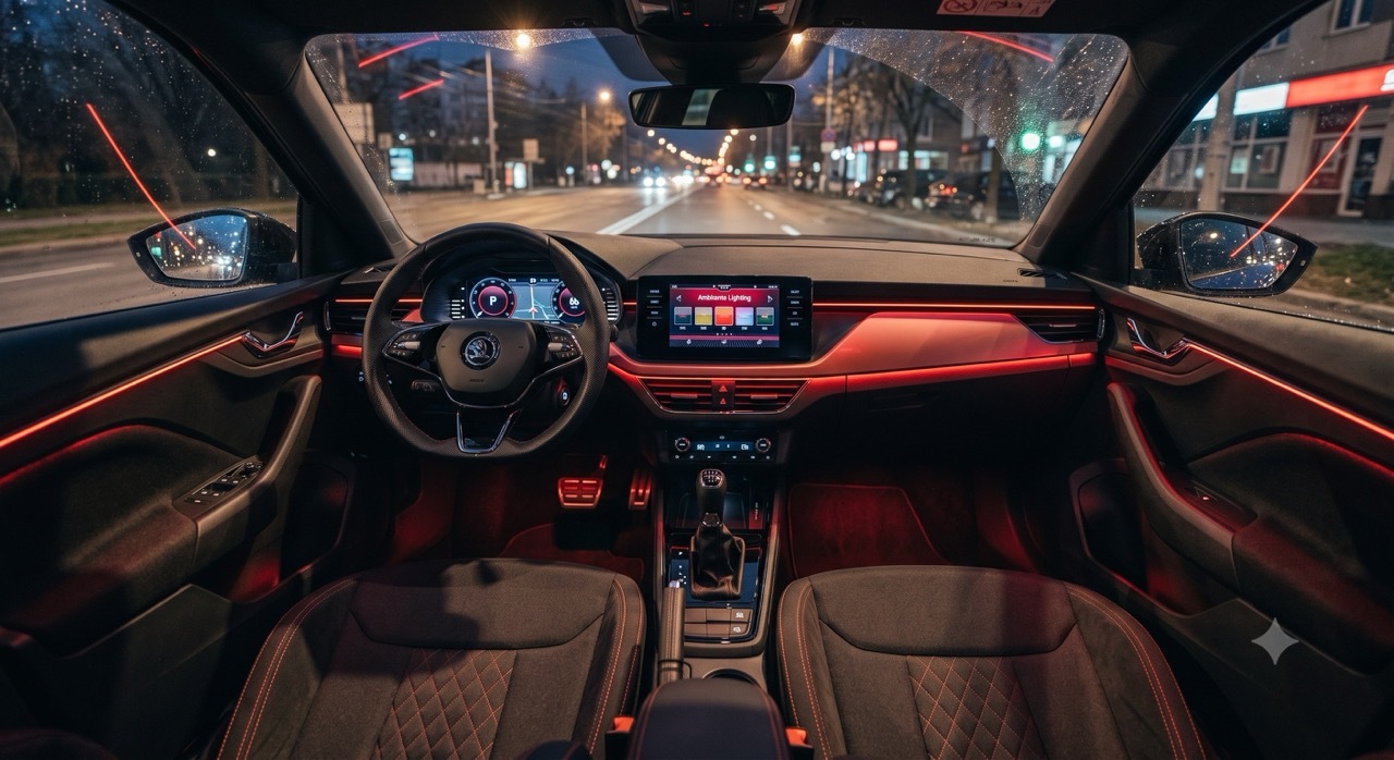 Skoda Fabia mit Ambientebeleuchtung