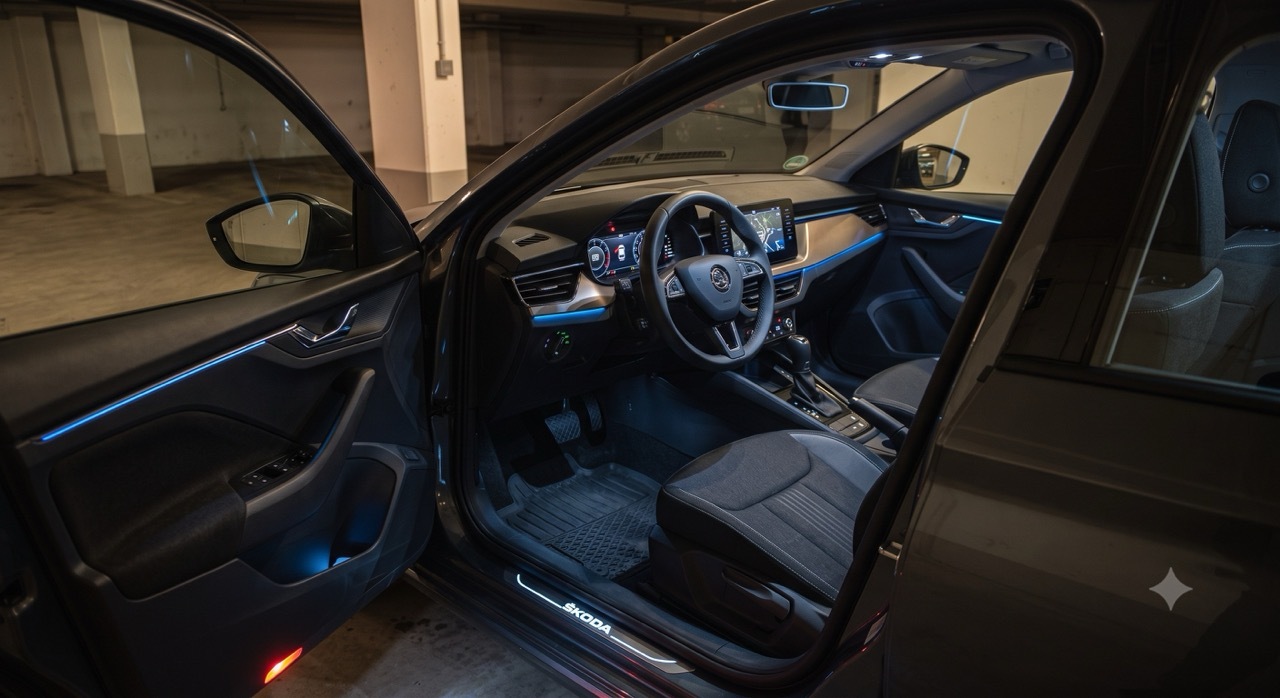 Skoda Scala mit Ambientebeleuchtung