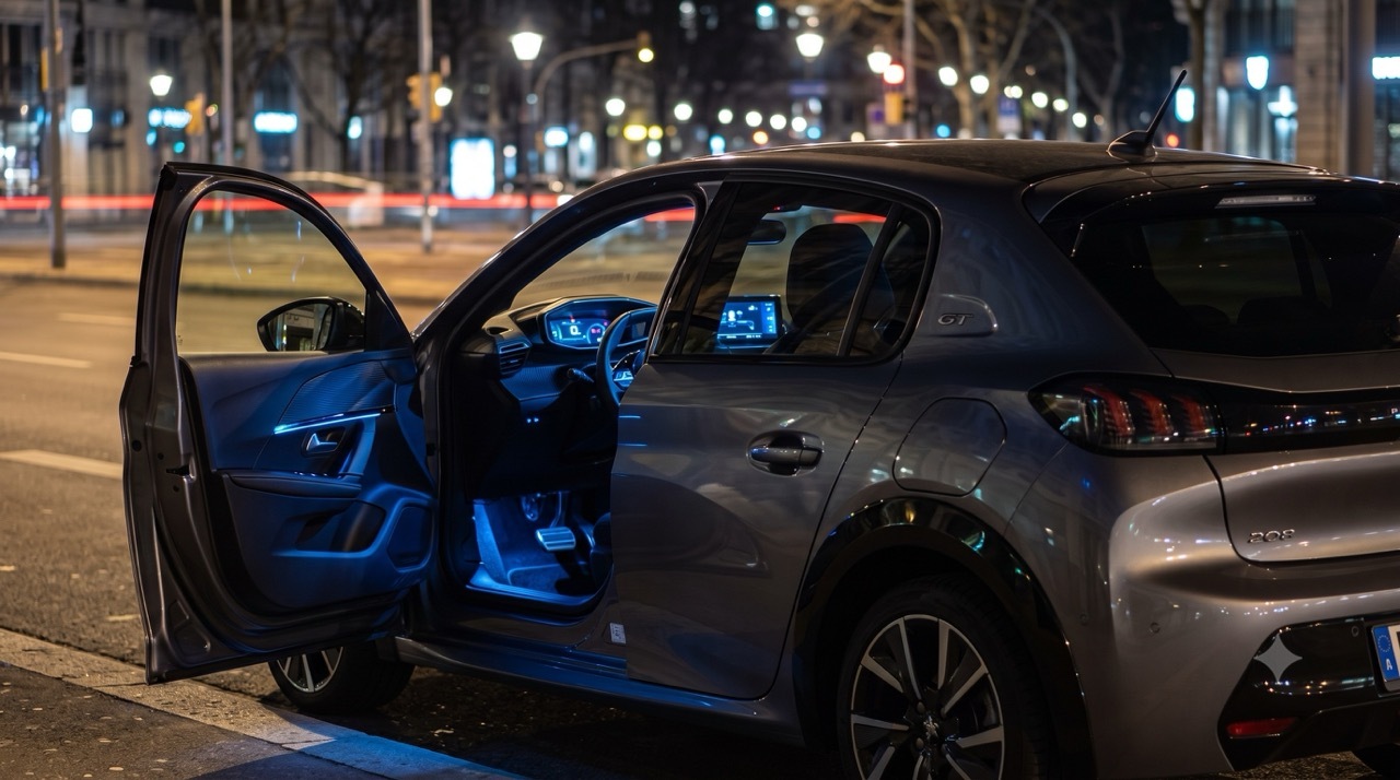 Peugeot 208 mit Ambientebeleuchtung