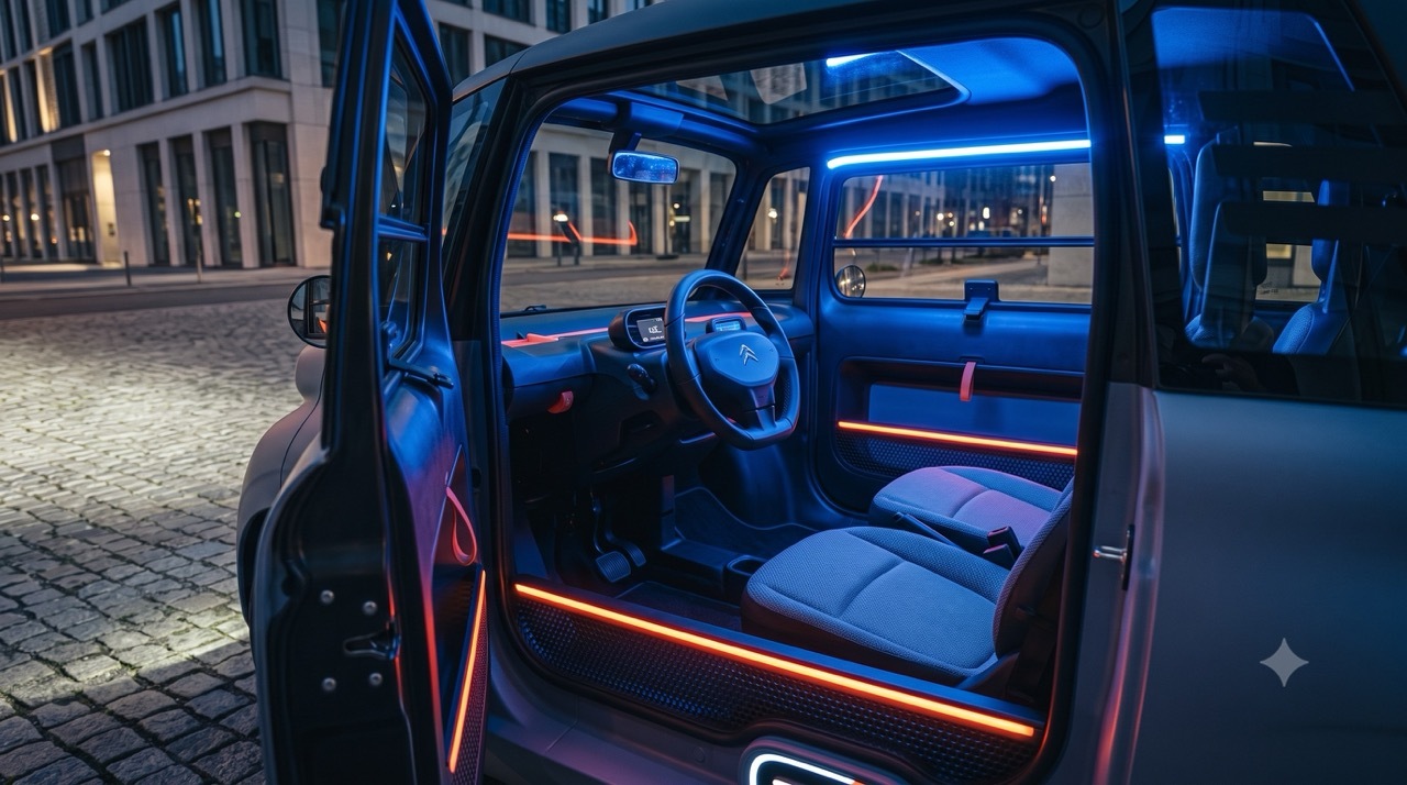 Citroen Ami mit Ambientebeleuchtung