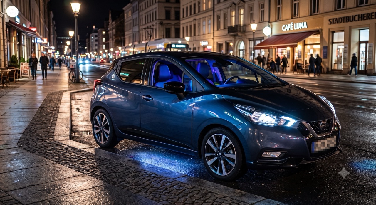 Nissan Micra mit Ambientebeleuchtung