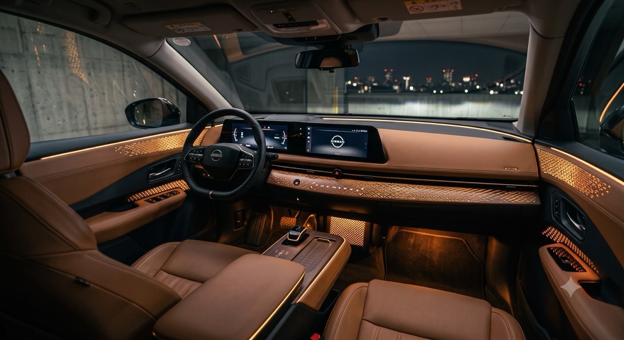 Nissan Ariya mit Ambientebeleuchtung