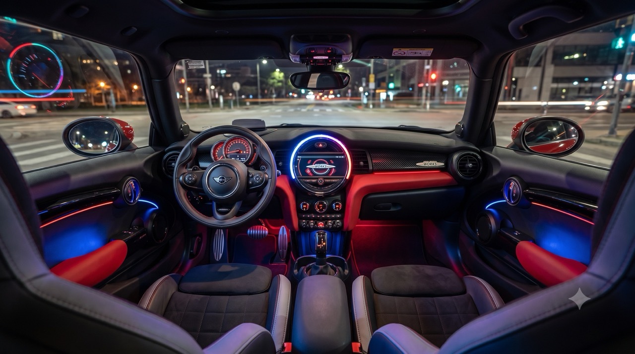 MINI John Cooper Works mit Ambientebeleuchtung