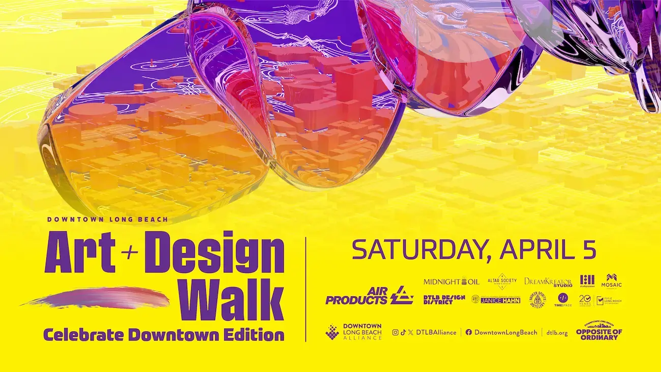 Social Media Poster for Downtown Long Beach's Art + Design Walk