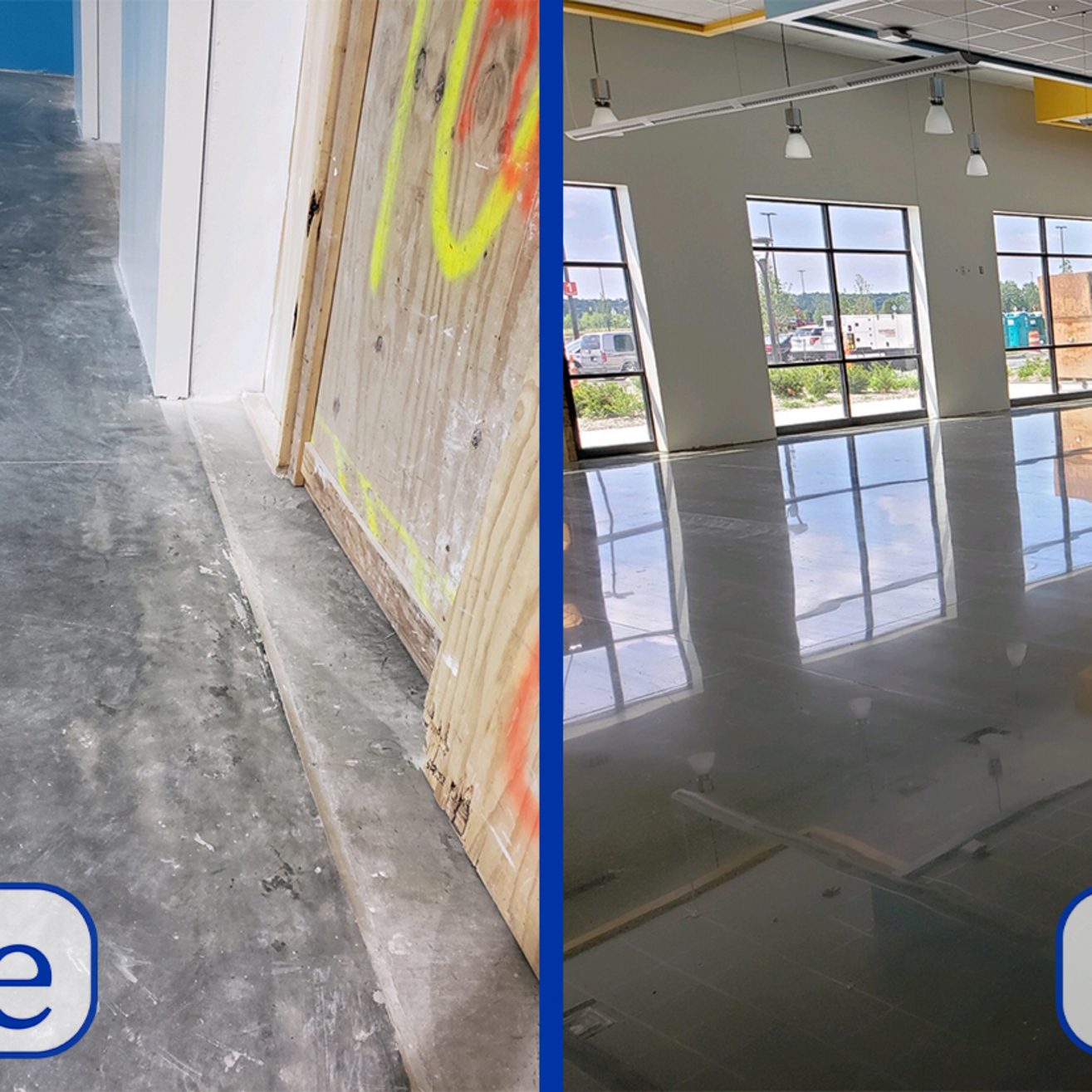 Before/After Polished Concrete