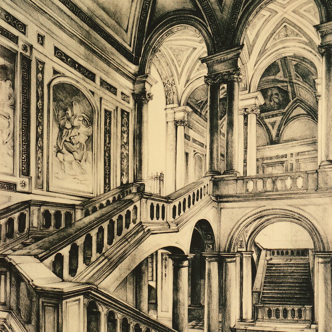 san nicolò l'arena, catania - sicile 2002, 70 x 52 cm, crayon graphite sur papier