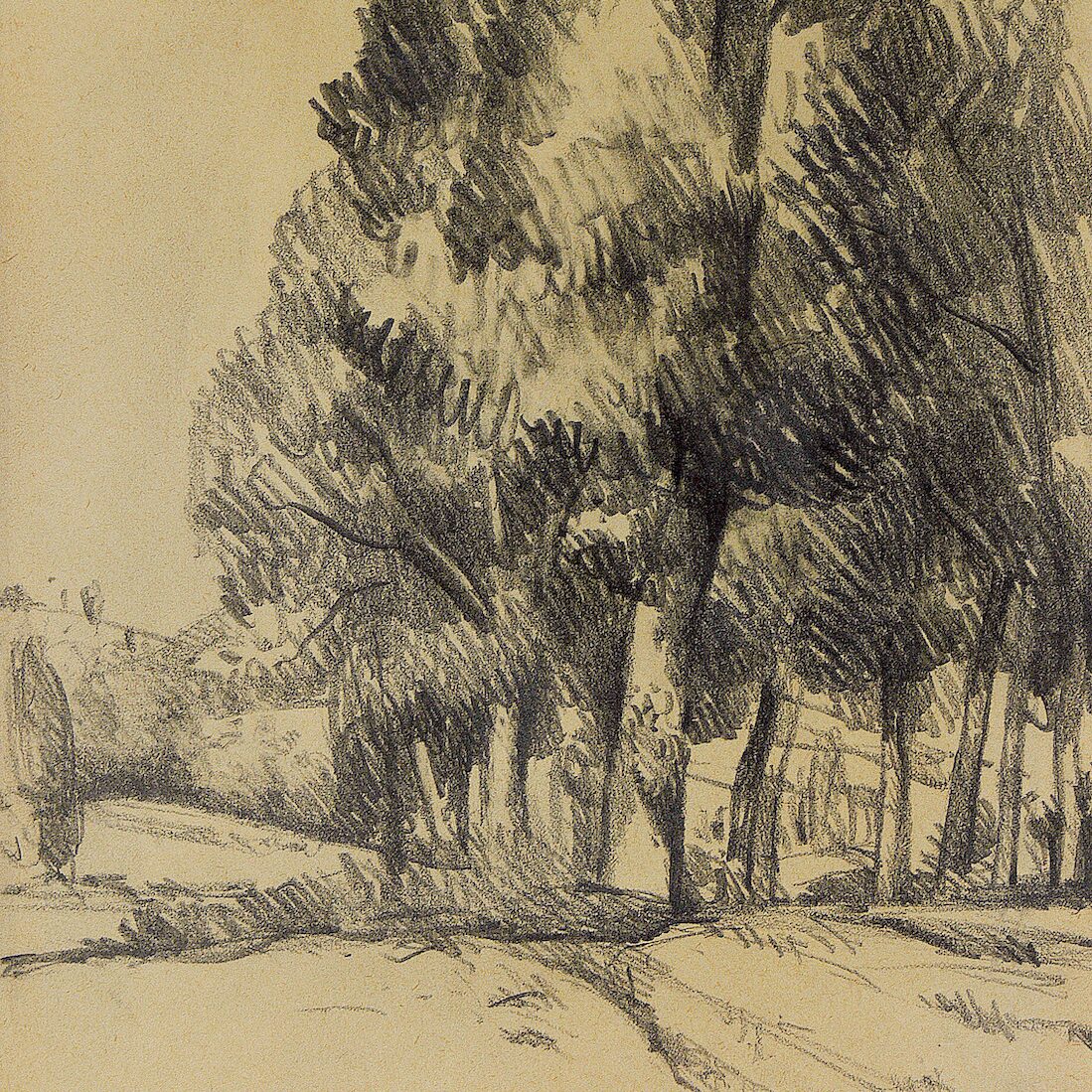 landschaft bei umbertide - umbrien 1988, 31 x 23 cm, graphit auf papier