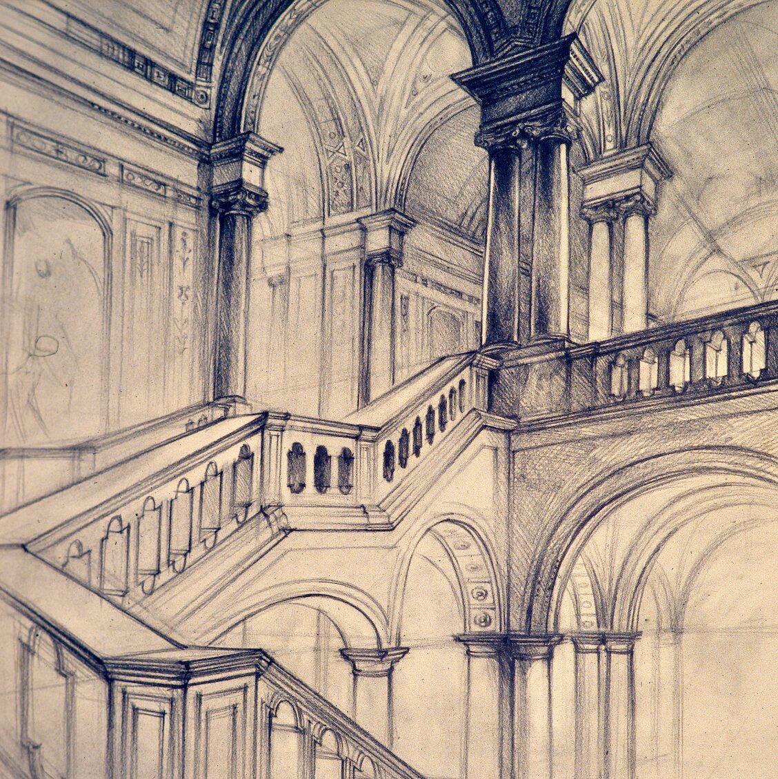 san nicolò l’arena, catania - sizilien 1996, 70 x 55, graphit auf papier
