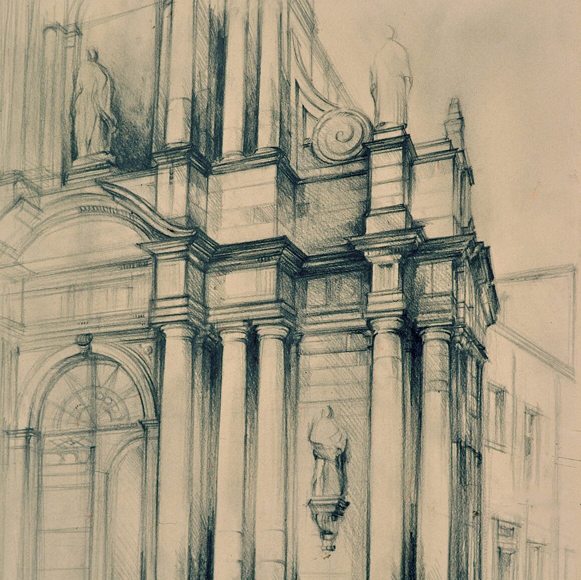 san bartolomeo, scicli - sicily 1996, 27,6" x 20,5", graphite pencil on paper