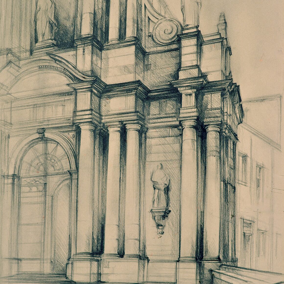 san bartolomeo, scicli - sicile 1996, 70 x 52 cm, crayon graphite sur papier