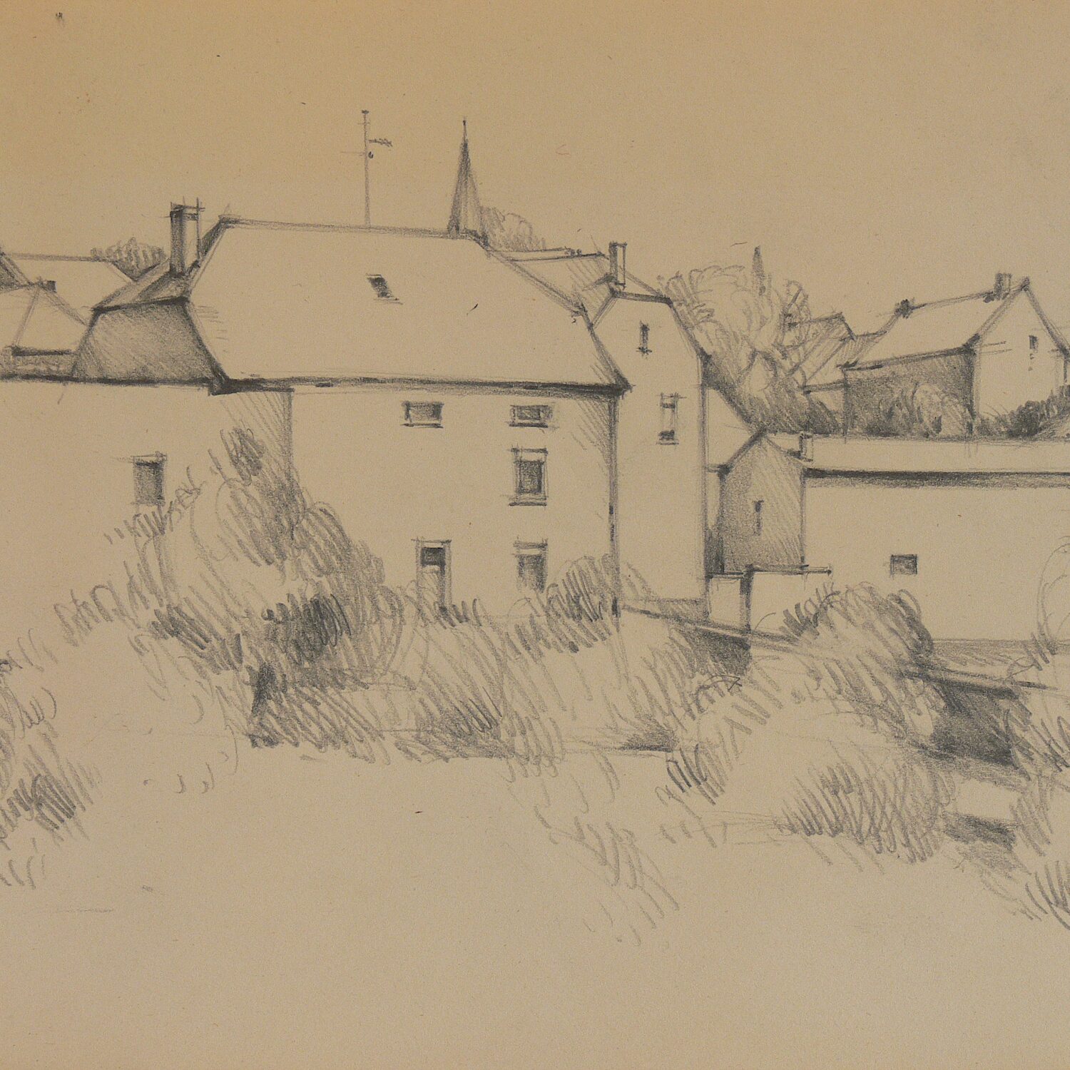 munschecker - luxembourg 1986, 21 x 29,7 cm, crayon graphite sur papier 