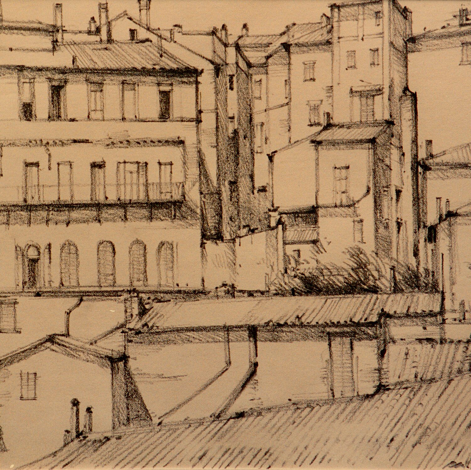 perugia - umbrien 1988, 24 x 32 cm, graphit auf papier