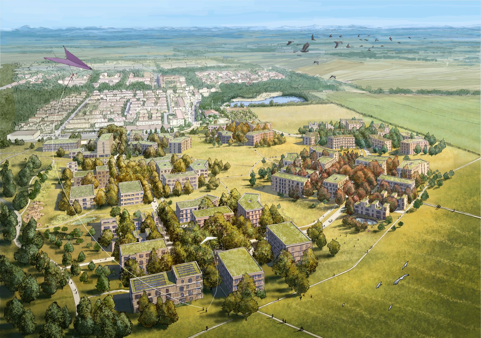 Modernes Wohngebäude im Poinger Neubaugebiet W8 – Immobilien in Poing von LB Immobilien