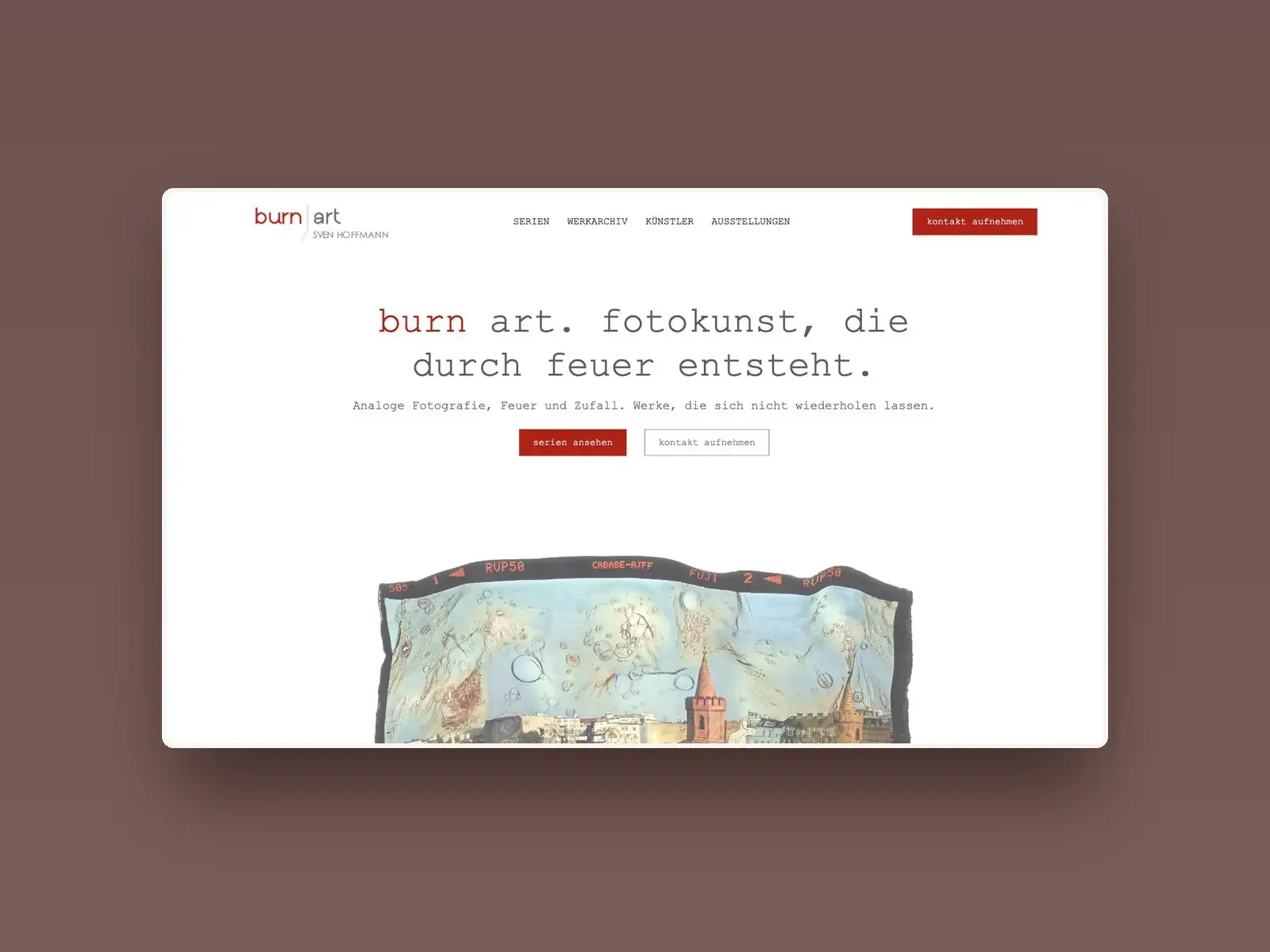 Website von Hoffmanns Atelier auf einem Laptop
