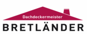 Logo Bretländer, Dachdeckermeister steht in einem roten Dach über dem in schwarz geschriebenen Bretländer