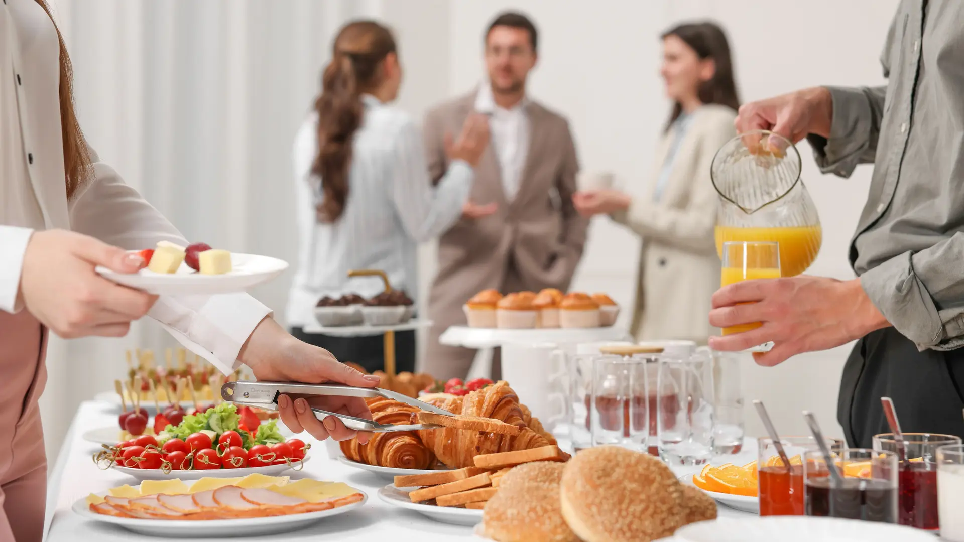 Catering Tisch auf Messe