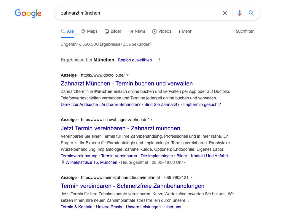 Reichweitensteigerung für Ärzte und Zahnärzte – Mehr Patienten durch Google Ads