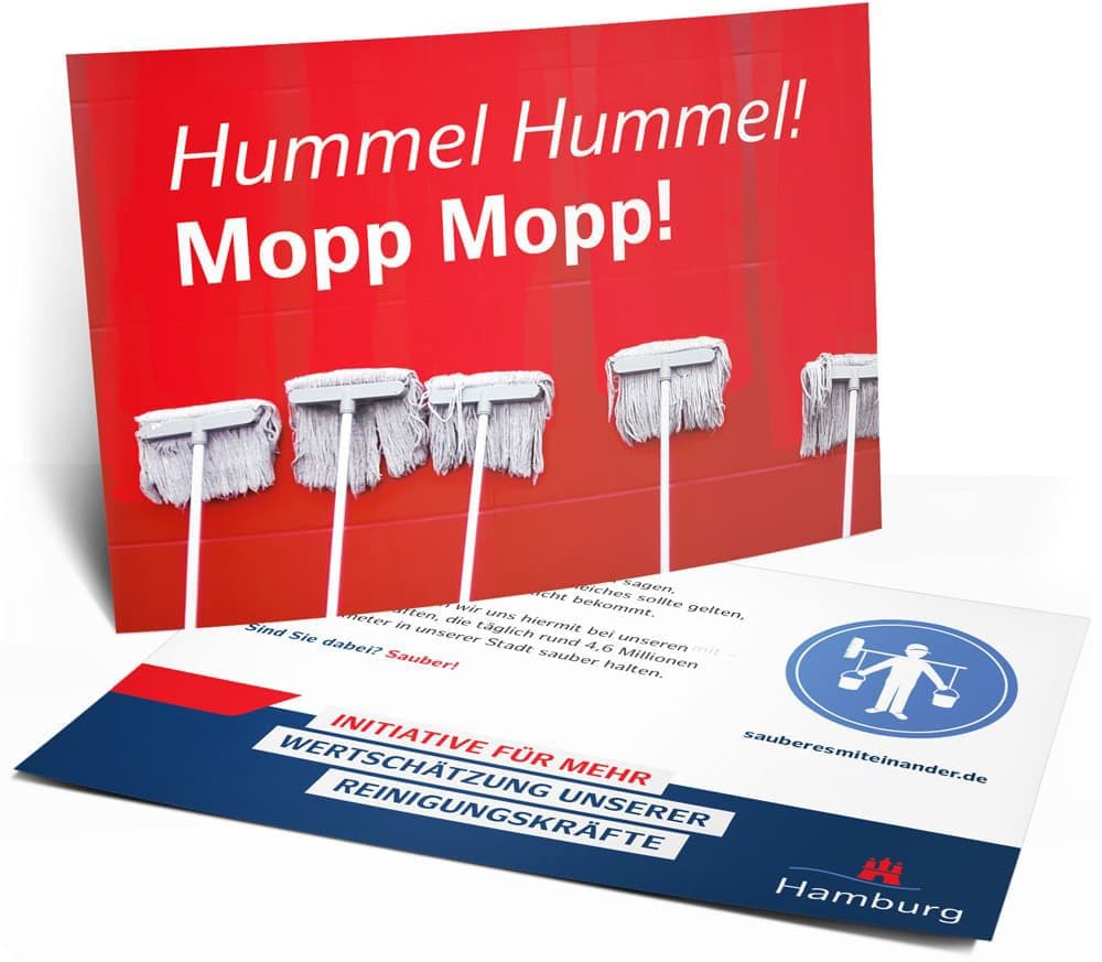 Texter Hamburg textet Postkarte zur Wertschätzungskampagne sauberesmiteinander.de