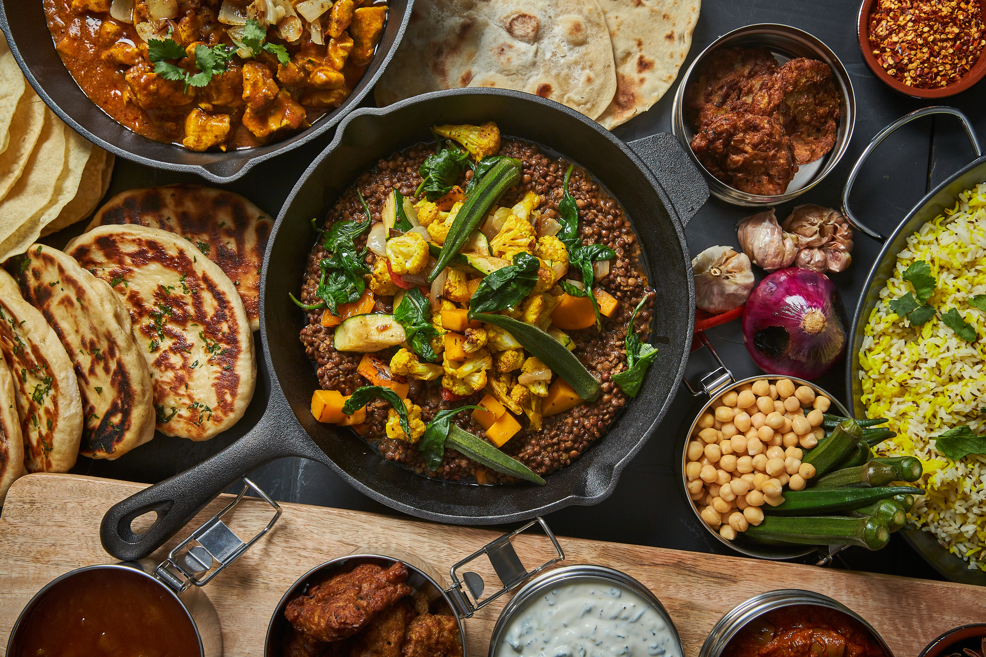 Food served on a platter