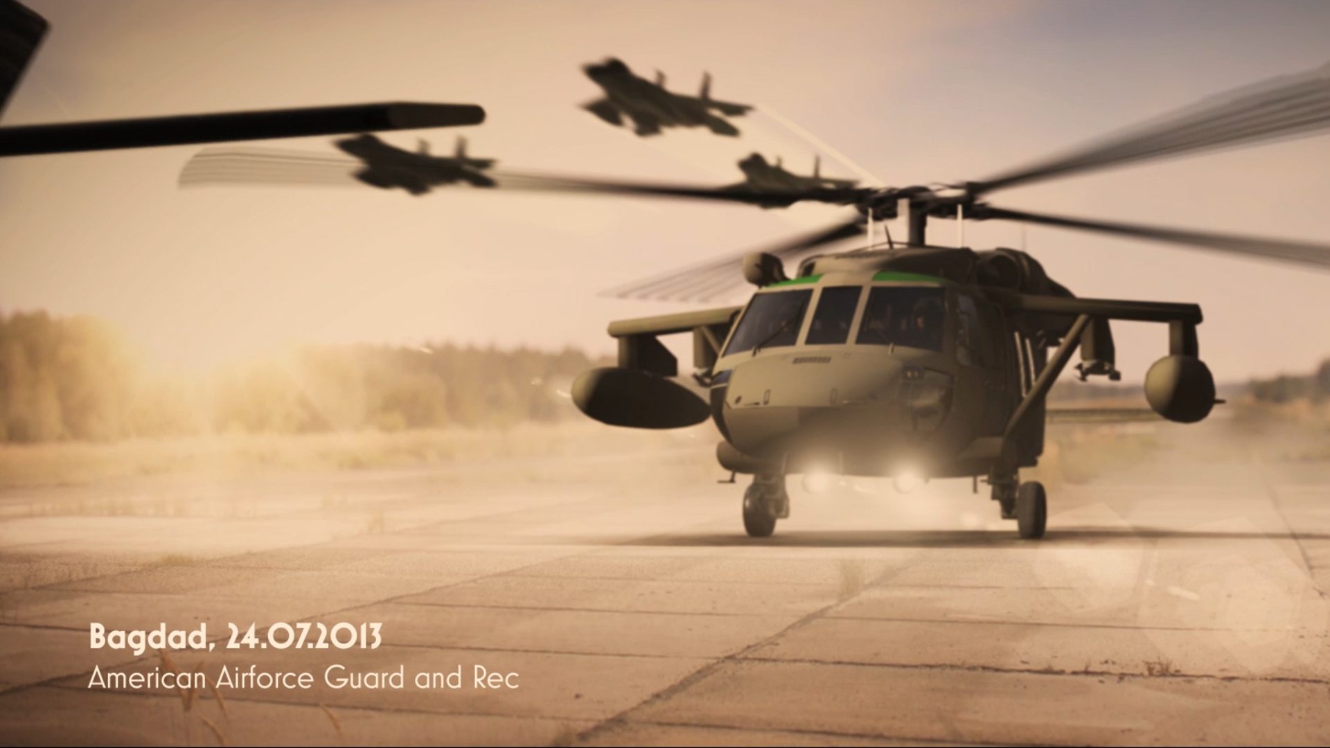 3D Compositing eines Hubschraubers