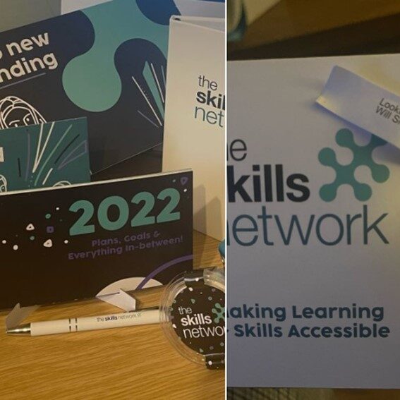Who doesn’t love a gift box! This one is extra special as it showcases The Skills Network’s new branding.