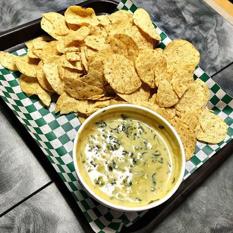 Abe's Spin Dip, served with tortilla chips. Click on this image to see all of Abe's Appetizers.
