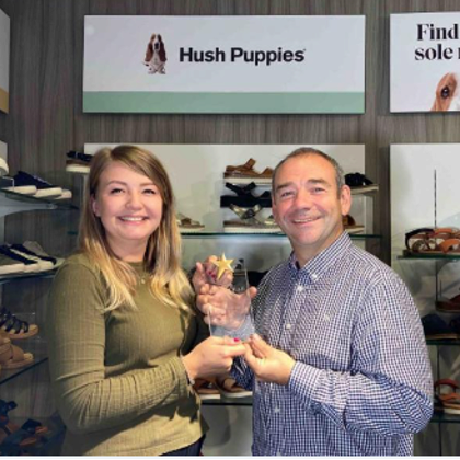 National award-winning Hush Puppies footwear designer Hannah Stiles and Ben Gardiner featured in the Business & Innovation Magazine. 