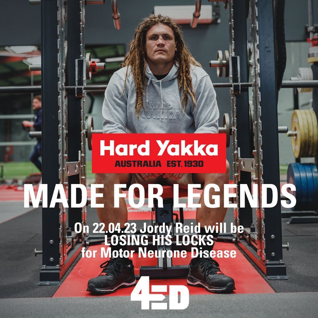 This month our Hard Yakka Ambassador Jordy Reid will be losing his locks for Gloucester Rugby teammate, Ed Slater.who was recently  diagnosed with Motor Neurone Disease (MND).  #4Edfundraising