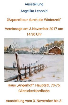 Ausstellung Aquarelle im Winter von Angelika Leopold