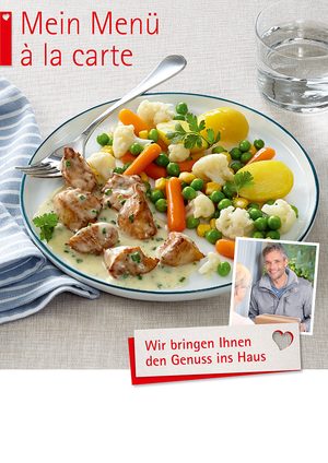 Menükarte für Essen auf Rädern