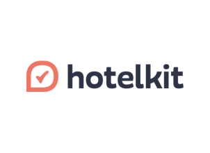 Logo von hotelkit mit einem Haken