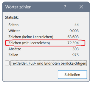 Normseitenrechner Normseite berechnen in MS Word Was ist eine Normseite
