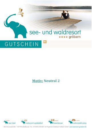 See- und Waldresort Gröbern: Gutschein
