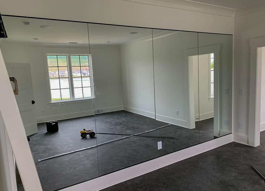 wall to wall custom mirror