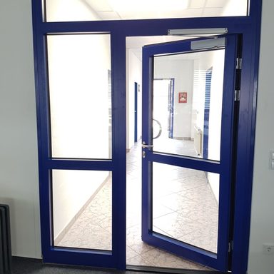 Alu-Tür in RAL-Farbe