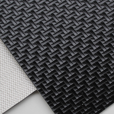 Transportband PVC schwarz 2,7 mm
Transportseite: Kreuzgitter
Laufseite: Gewebe