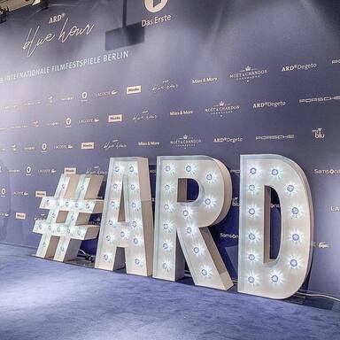 Eventdekoration Leuchtbuchstaben Berlinale ARD