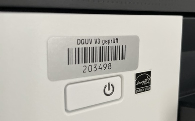 Barcode  DGUV V3 Prüfplakette